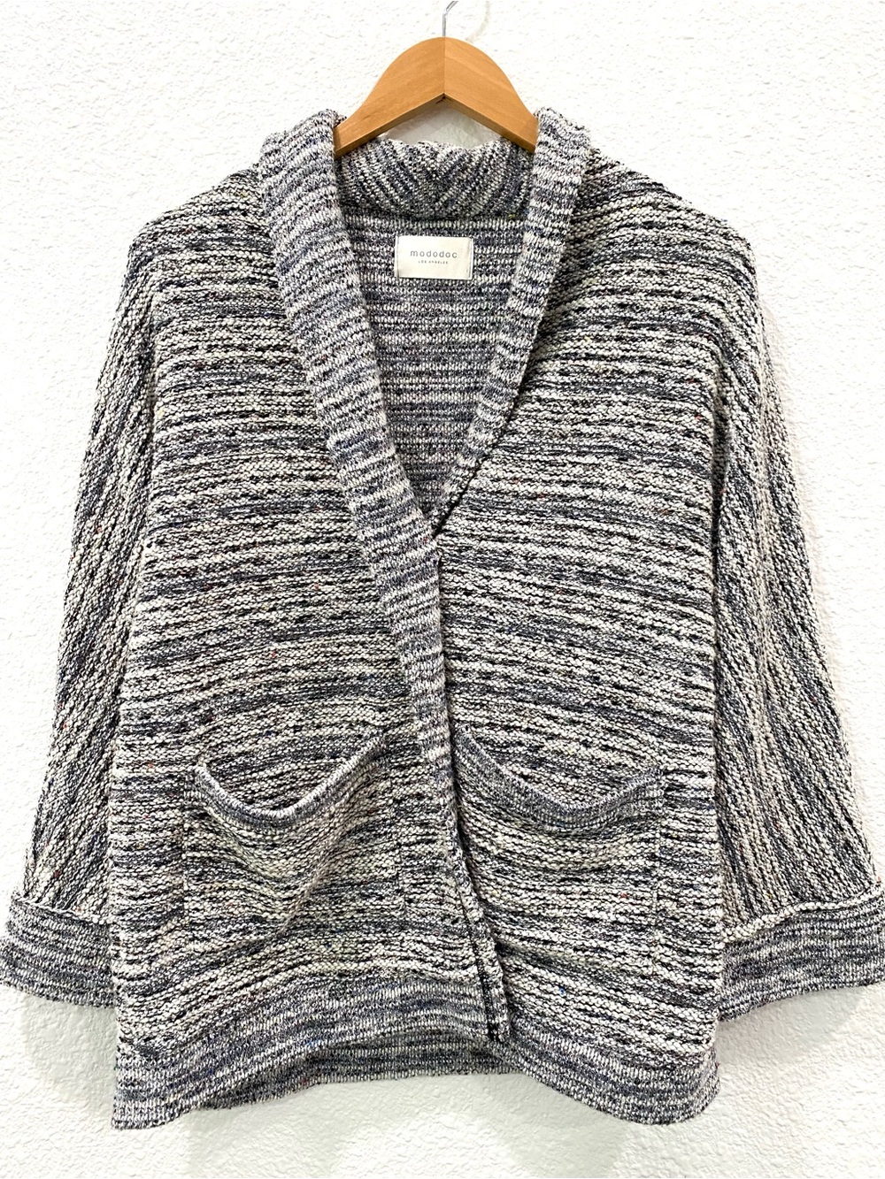 Mododoc Cardigan Women’s Size Small Knit Grey Comfort Casual Grandpa